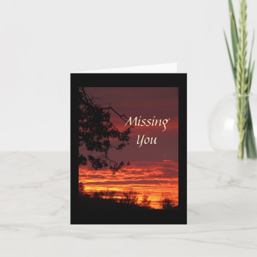 Vermisste Sie Sunset Note Card Karte (Vorderseite)
