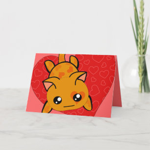 Vermisste Sie Ultra Niedliche Kawaii Kitty Liebe Feiertagskarte