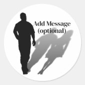 Vermisste Silhouette Runder Aufkleber (Vorderseite)