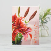 Vermisste Tiger Lilies Foto Benutzerdefinierte Kar Karte (Stehend Vorderseite)