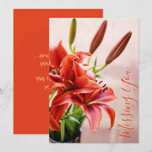 Vermisste Tiger Lilies Foto Benutzerdefinierte Kar Karte