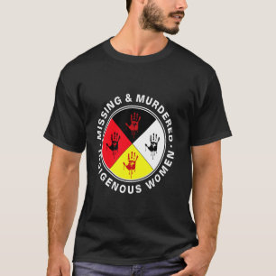 Vermisste und ermordete indigene Frauen roter Hand T-Shirt