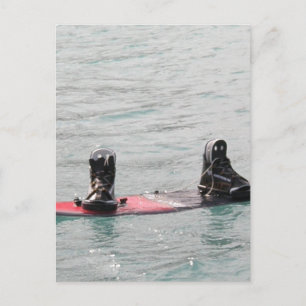 Vermisste Wakeboarder-Postkarte Postkarte