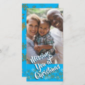 Vermisste Weihnachts-Fotokarte Feiertagskarte (Vorne/Hinten)