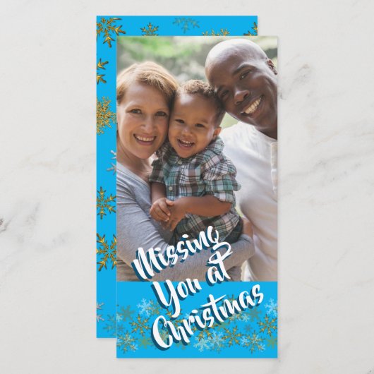 Vermisste Weihnachts-Fotokarte Feiertagskarte (Vorne/Hinten)
