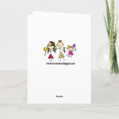 Vermisste Whimsical Lady mit Blume Karte (Rückseite)