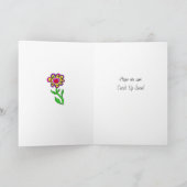 Vermisste Whimsical Lady mit Blume Karte (Innenseite)