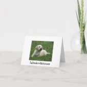 Vermisste Yellow Labrador Retriever Puppy Card Karte (Rückseite)