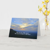 Vermissten Sie auf dem Vatertag Mountain Sunset Karte (Gelbe Blume)