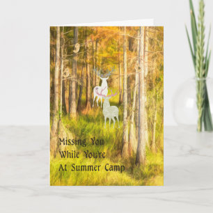Vermissten Sie bei Summer Camp Card mit Hirsch Karte