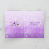 Vermissten Sie, Whimsical Lady and Cat Friendship Karte (Innenseite)