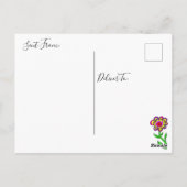 Vermissten Sie, Whimsical Lady and Cat Friendship Postkarte (Rückseite)