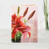 Vermissten von Ihnen Tiger Lilies Foto Custom Card Karte (Vorderseite)