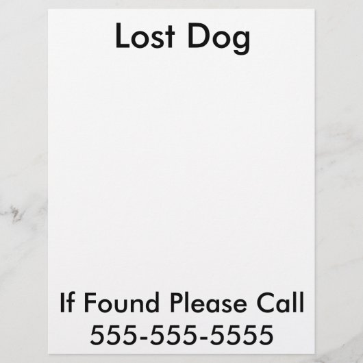Vermisstenplakat für Hunde Flyer (Vorne)