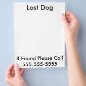 Vermisstenplakat für Hunde Flyer (Hand)