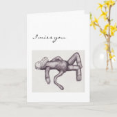 vermisster Affe Karte (Gelbe Blume)