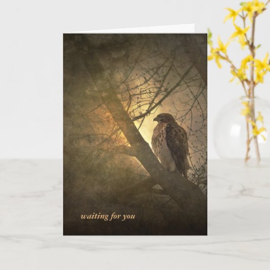 vermisster Baumhawk Karte (Gelbe Blume)