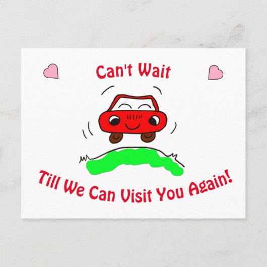 Vermisster Cartoon Postkarte (Vorderseite)