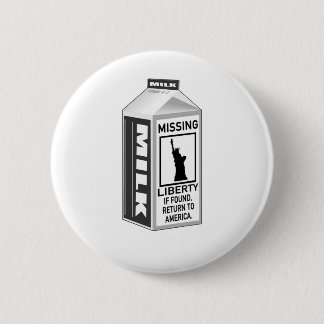 Vermisster Freiheits-Milch-Karton Button