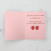 Vermisster Freund von Ihnen: Red Coffee Tasse Karte (Innenseite)