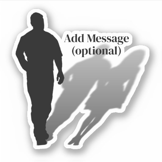 Vermisster Mann Frau Silhouette Aufkleber (Vorderseite)
