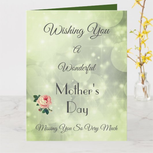 Vermisster Muttertag Karte (Gelbe Blume)