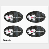 Vermisstes Puzzleteil Ovaler Aufkleber (Blatt)