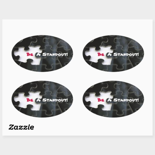 Vermisstes Puzzleteil Ovaler Aufkleber (Blatt)