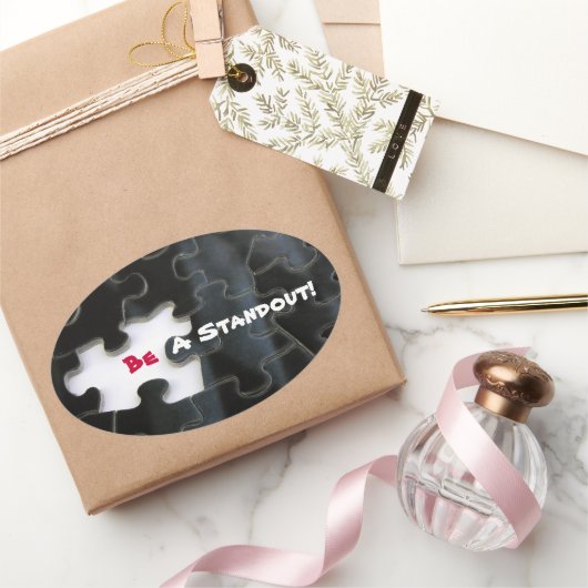 Vermisstes Puzzleteil Ovaler Aufkleber (Schenken)