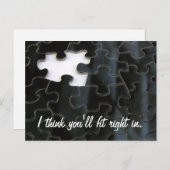 Vermisstes Puzzleteil Postkarte (Vorne/Hinten)