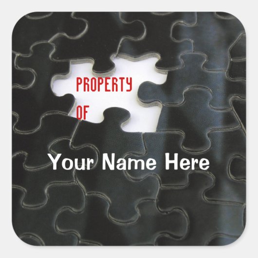Vermisstes Puzzleteil Quadratischer Aufkleber (Vorderseite)