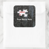 Vermisstes Puzzleteil Quadratischer Aufkleber (Tasche)