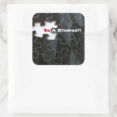 Vermisstes Puzzleteil Quadratischer Aufkleber (Tasche)