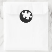 Vermisstes Puzzleteil Runder Aufkleber (Tasche)