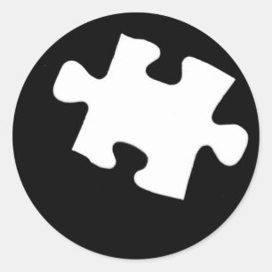 Vermisstes Puzzleteil Runder Aufkleber