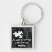 Vermisstes Puzzleteil Schwarz-weißes Foto Schlüsselanhänger (Vorne)