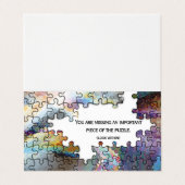 Vermisstes Puzzleteil Visitenkarten (Außenseite Aufgefaltet)