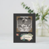 Vermisstes Sie Vintages Foto Scrapbook Postkarte (Stehend Vorderseite)