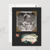 Vermisstes Sie Vintages Foto Scrapbook Postkarte (Vorne/Hinten)
