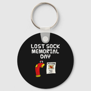 Vermisstes Socken-Gedenktag, lustiger Wäscherarbei Schlüsselanhänger