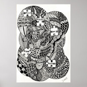 Vermisstes Stück des Puzzlespiels Poster