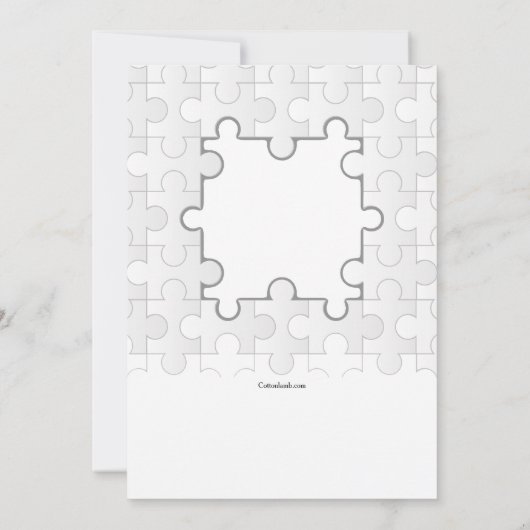 Vermisstes Stück Foto Adoption Einladung (Rückseite)