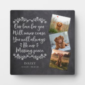 Vermisstes Stück Fotocollage Pet Memorial Fotoplatte (Vorderseite)