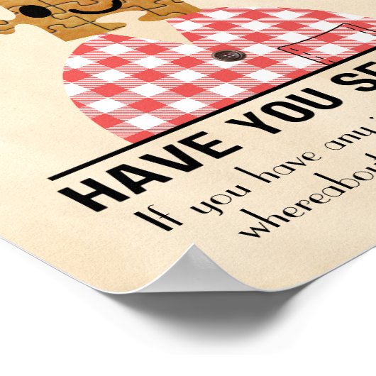 Vermisstes Stück Jigsaw Puzzle Spaß und Spiele Poster (Ecke)