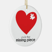 Vermisstes Stück meiner Herz-Einzelteile Keramik Ornament (Rechts)