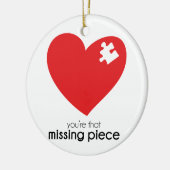 Vermisstes Stück meiner Herz-Einzelteile Keramik Ornament (Links)