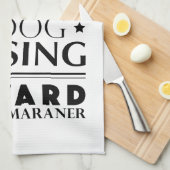 VERMISSTES WEISS des WEIMARANER KÜCHEN-TUCH-16x24 Handtuch (Viertel Falte)