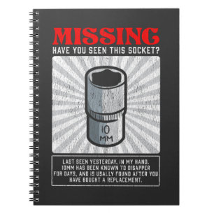 Vermisstes Werkstattwerkzeug für die Funny Mechani Notizblock