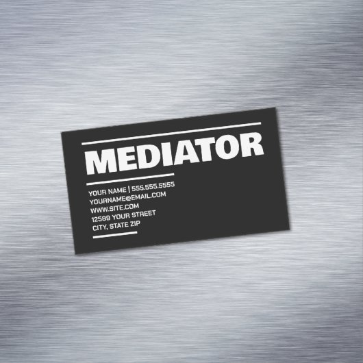 Vermittler Magnetische Visitenkarte (Beispiel)