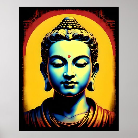 Vermittlung der Buddha Moderne Kunst Poster (Vorne)